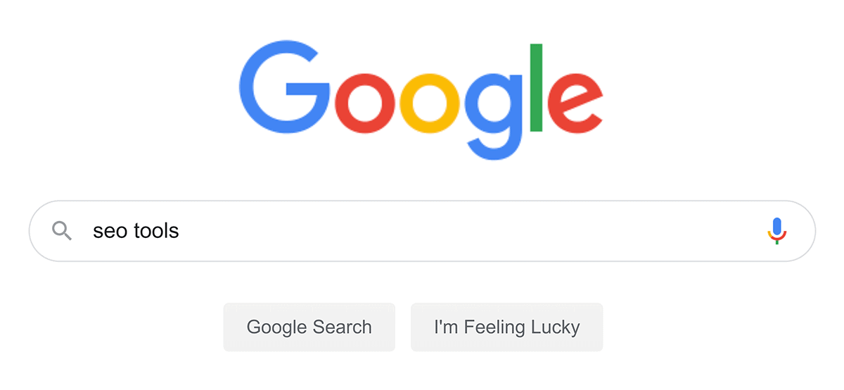 Google search – "seo tools"